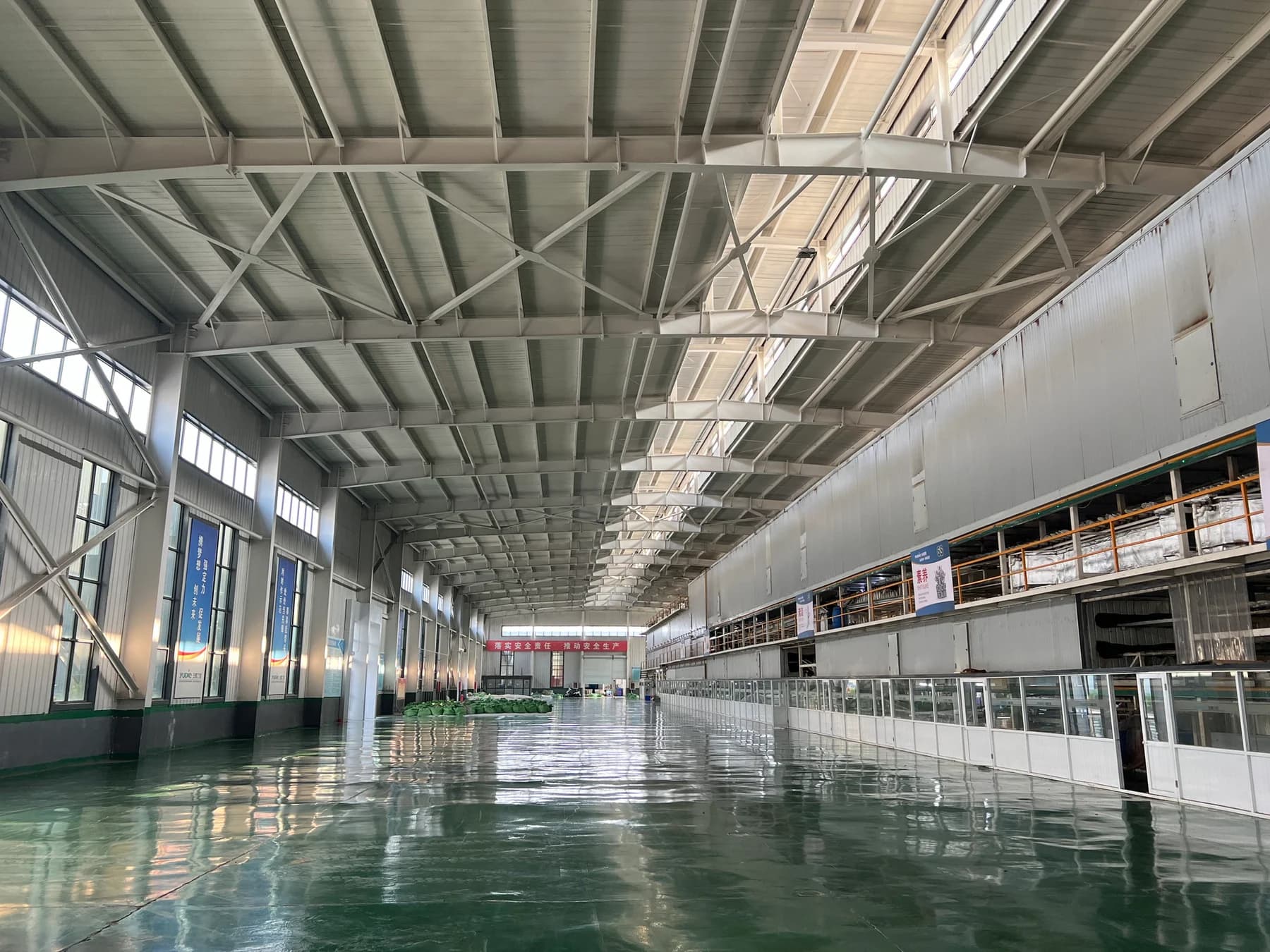 Interior of the glove production workshop