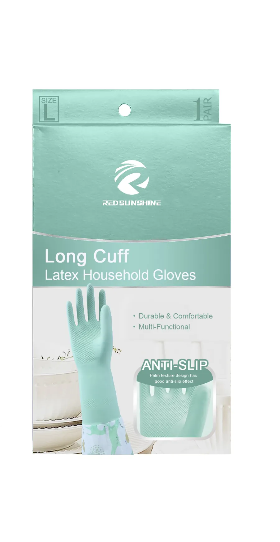 Example of a retail-ready Red Sunshine glove package