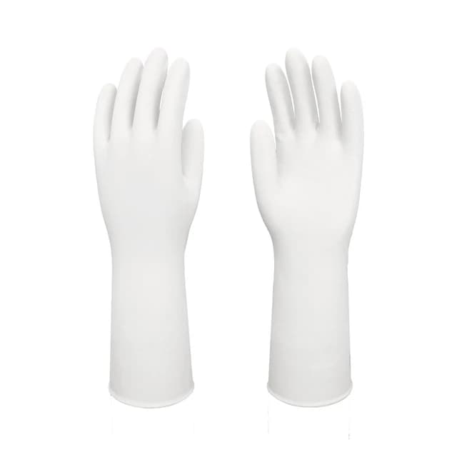 White reusable nitrile household gloves for cleaning product sourcing