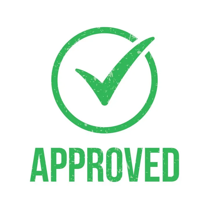 Approved sample confirmation mark