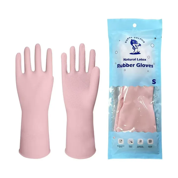 Pink natural latex glove package