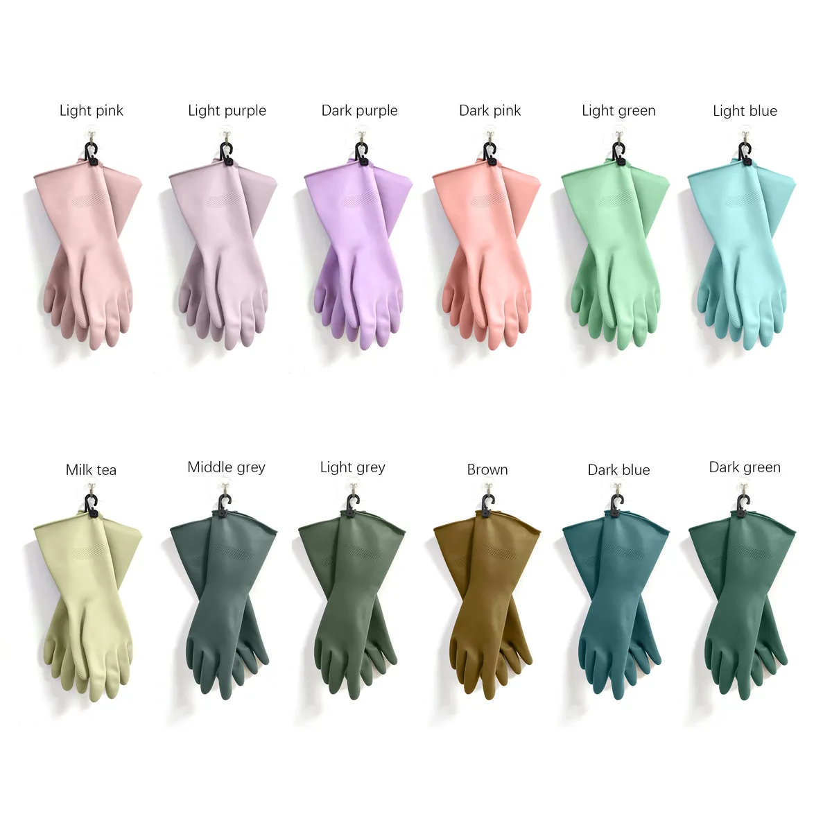 A selection of available custom glove colors