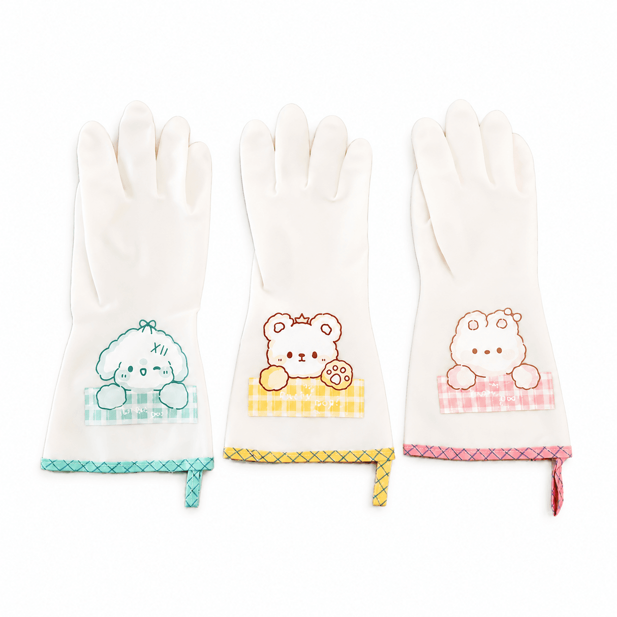 Household Nitrile Gloves NL-PRO2 in white with customizable cuff decoration