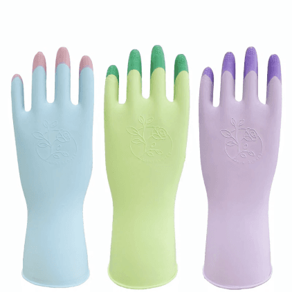 RHY-26-CZ household latex gloves in assorted colors for wholesale orders